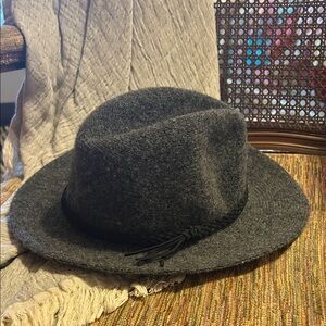 Liz Claiborne Charcoal Fedora Hat